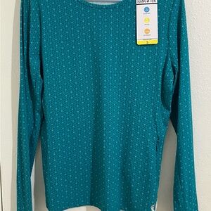 Hang Ten Turquoise Patterned Long Sleeve Top